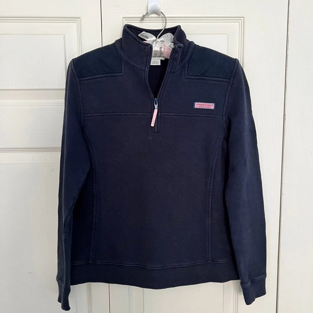 Vineyard Vines Shep Shirt-Navy Blue-Size Small
1/4 zip